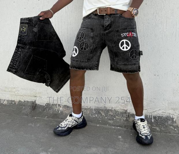 Quality Men Designer Casual Designer Denim Shorts - thumbnail 4
