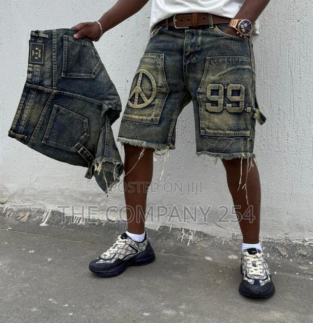 Quality Men Designer Casual Designer Denim Shorts - thumbnail 5