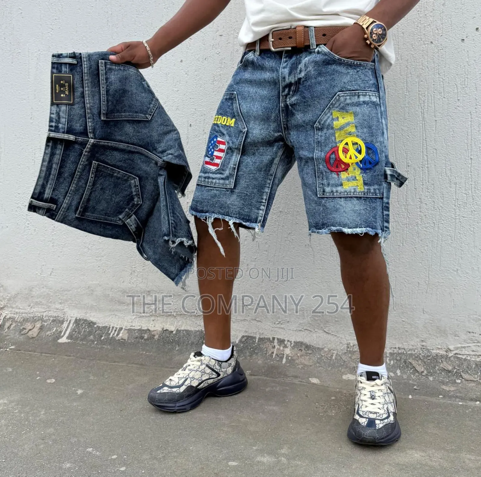 Quality Men Designer Casual Designer Denim Shorts