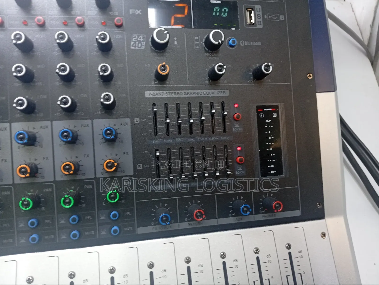 Professional Mixer With 16 Channel and 7 Band Stereo