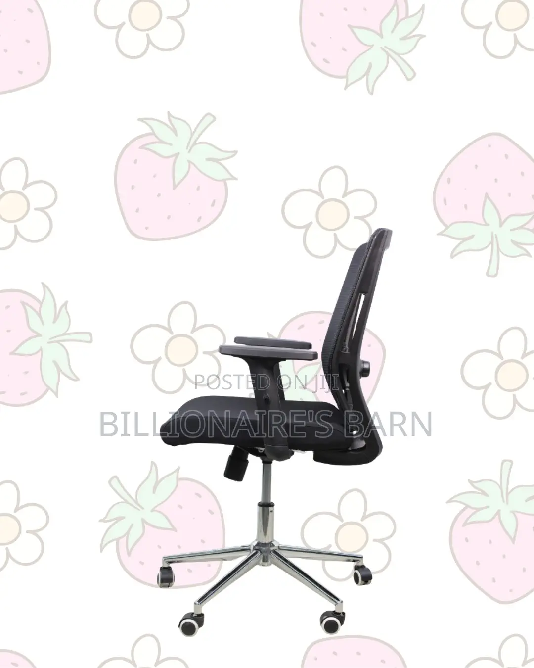 Ergonomic Mid-Back Chair With Chrome Base | Comfort for All-Day Work
