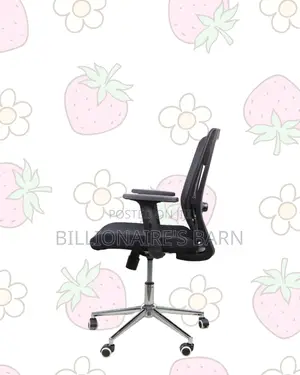 Ergonomic Mid-Back Chair With Chrome Base | Comfort for All-Day Work