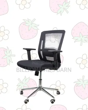 Ergonomic Mid-Back Chair With Chrome Base | Comfort for All-Day Work