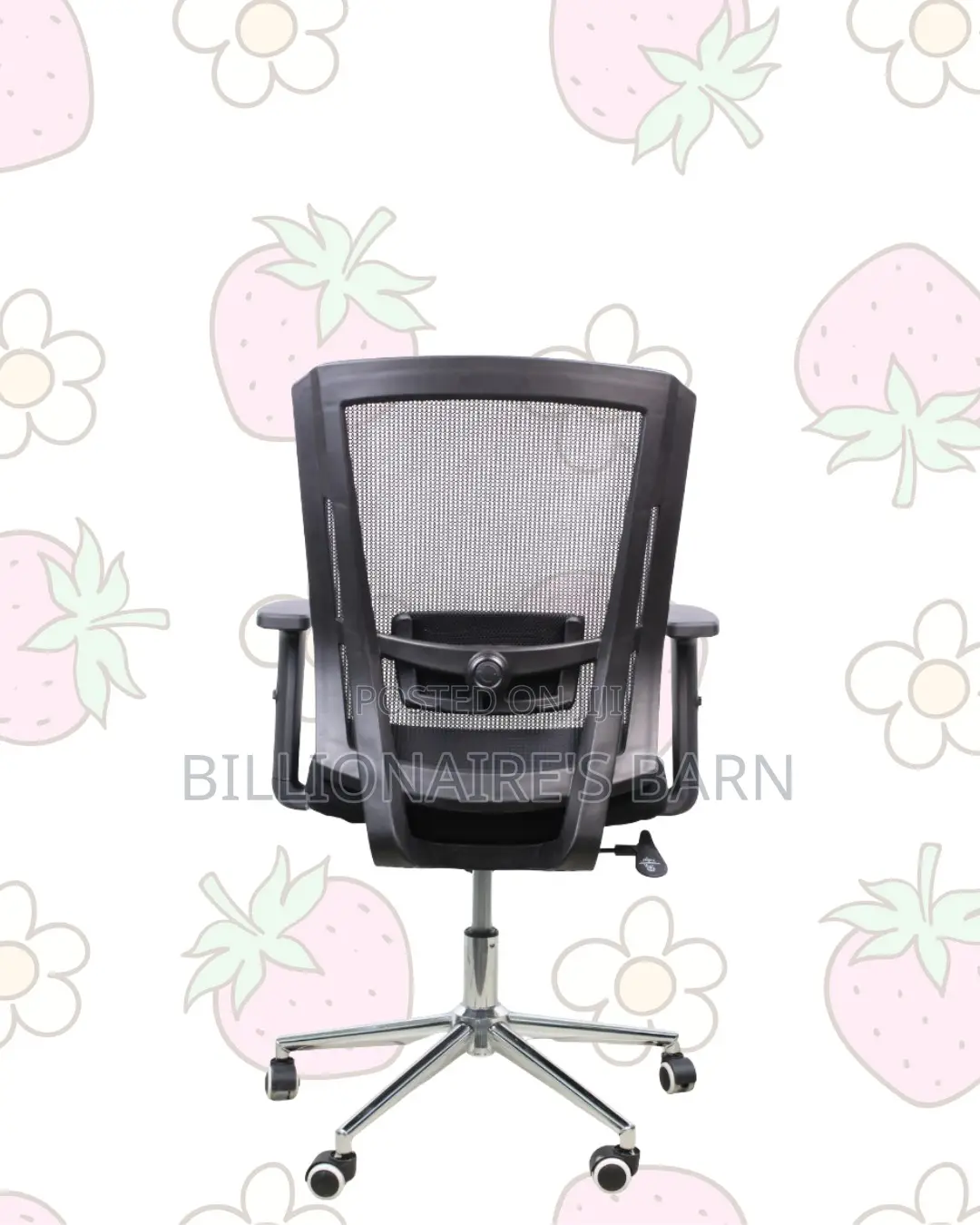 Ergonomic Mid-Back Chair With Chrome Base | Comfort for All-Day Work