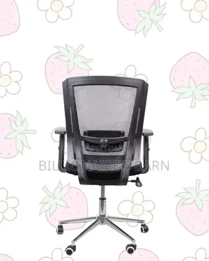 Ergonomic Mid-Back Chair With Chrome Base | Comfort for All-Day Work