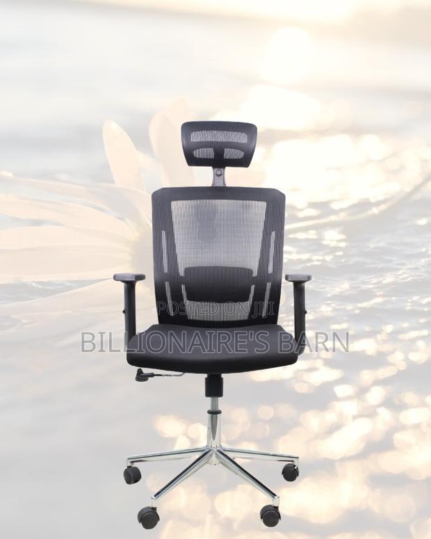 Sleek Mesh Chair With Chrome Base | All-Day Back Support - thumbnail 4