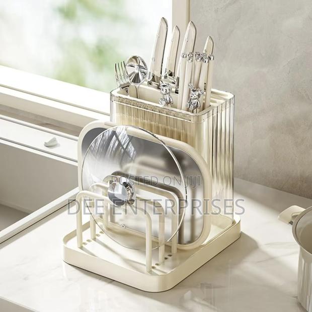 Cutlery Organizer With Chopping Board Holder and Knife Organizer - main view