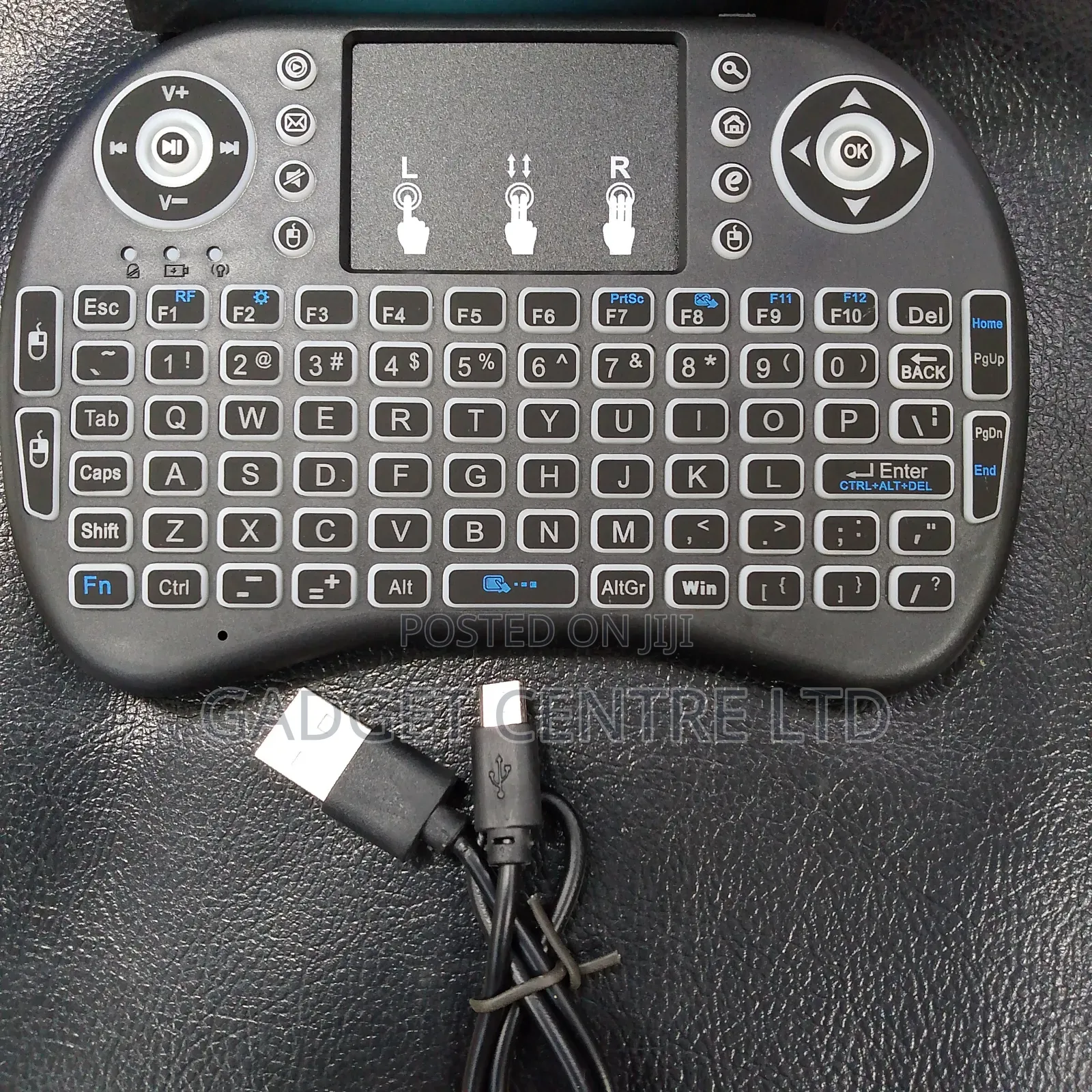 Multimedia Remote Control and Touchpad Function Handheld Keyboard