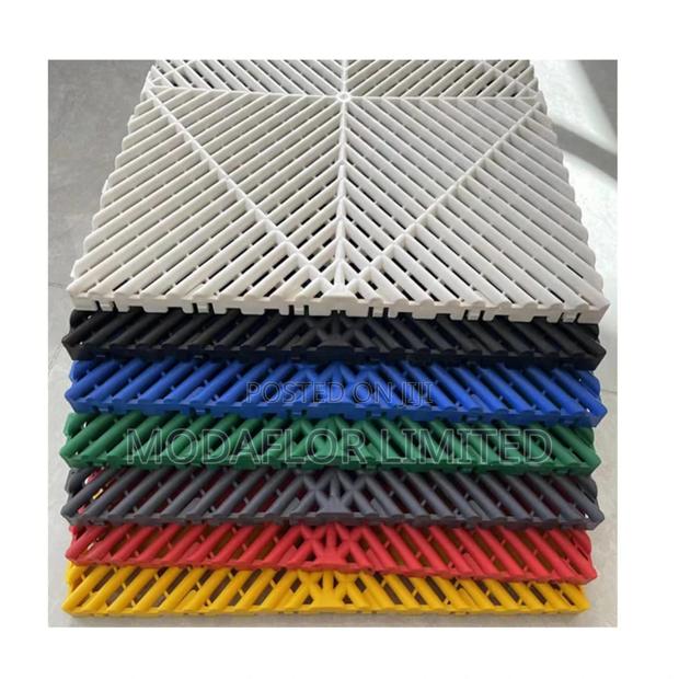 Quick Install Interlocking Mats for Garage Use - main view