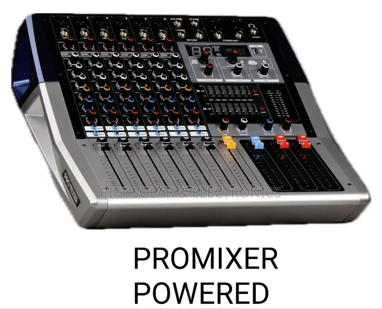 6 Channels Pro Mixer Kv6 Powered Mixer USB Bluetooth.