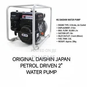 Original Daishin Japan Petrol Driven 2" Water Pump
