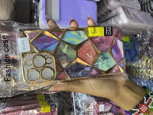 Magichub Diamond Cut Case for iPhone 15 Pro Max Marble Design (Gold)