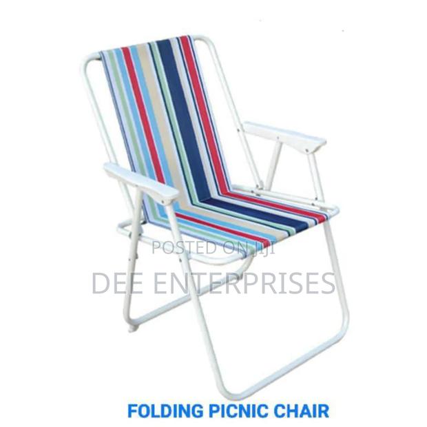 Folding Picnic Chair With Cabana Strips - main view