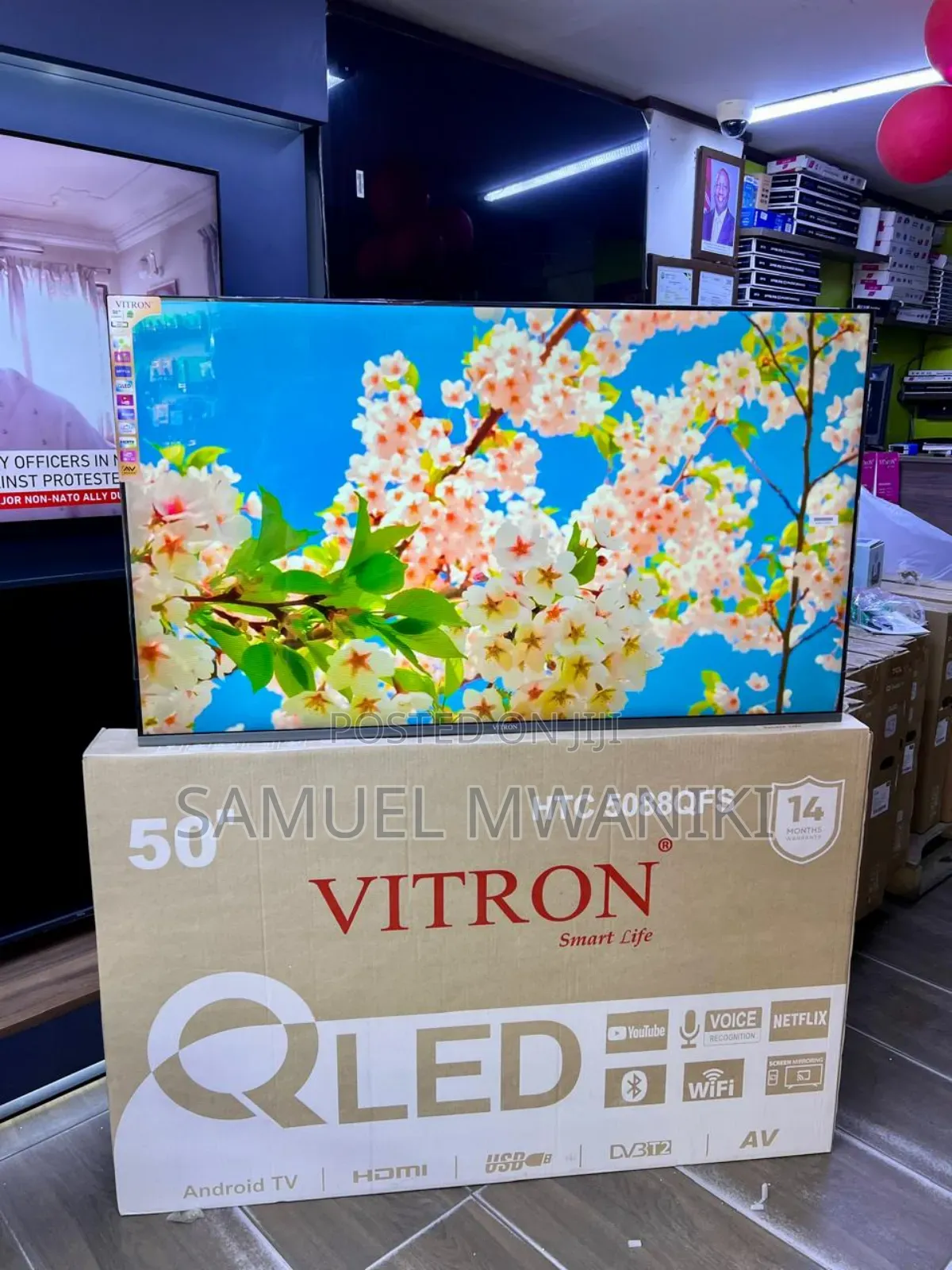 Vitron 50" Qled Smart Android Tv With Voice Command Integration