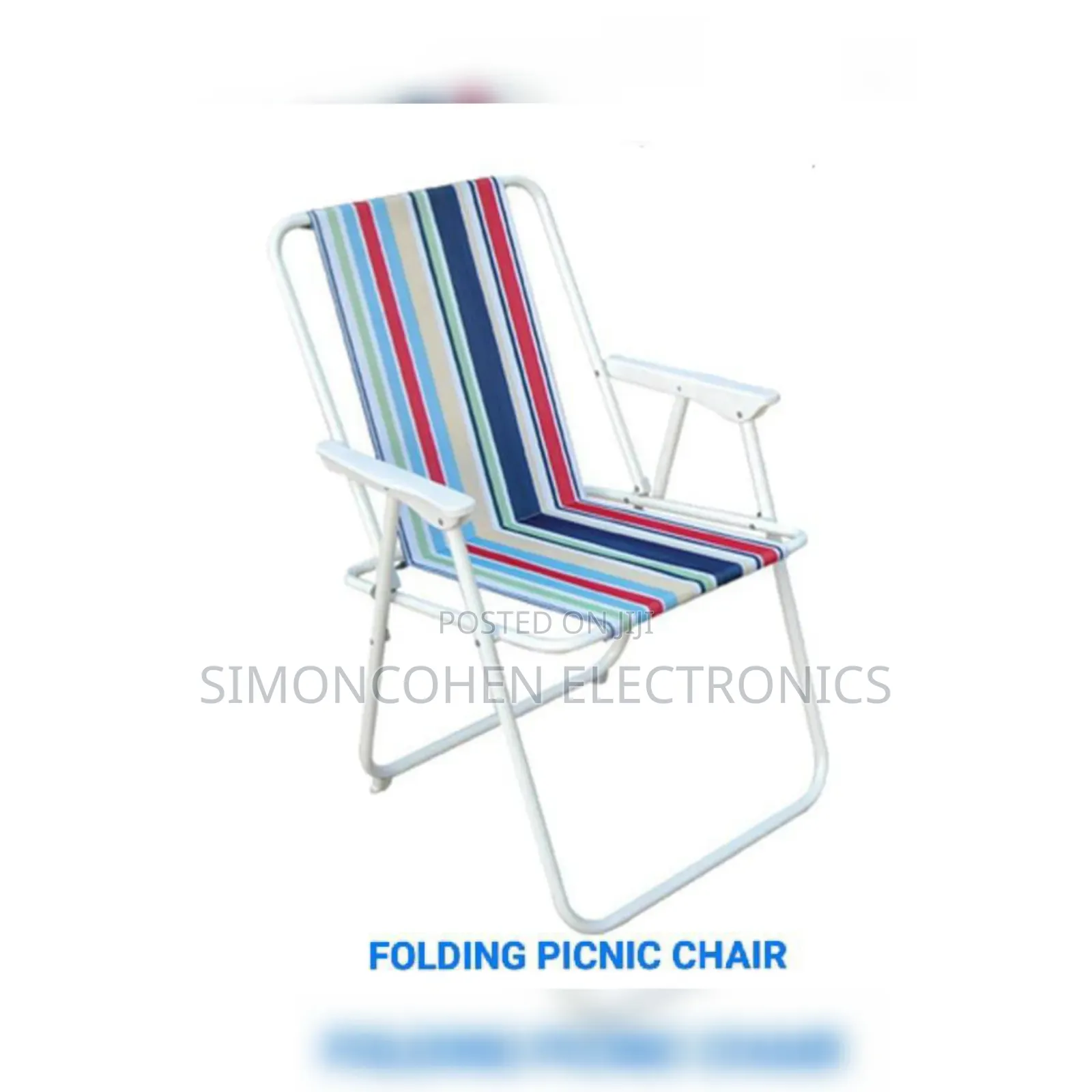 Folding Picnic Chair With Cabana Strips