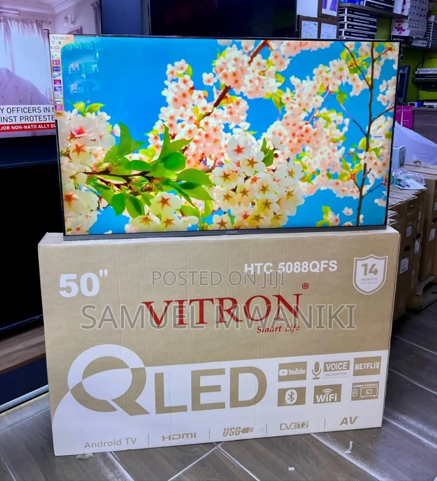 Vitron 50" Qled Smart Android Tv With Voice Command Integration