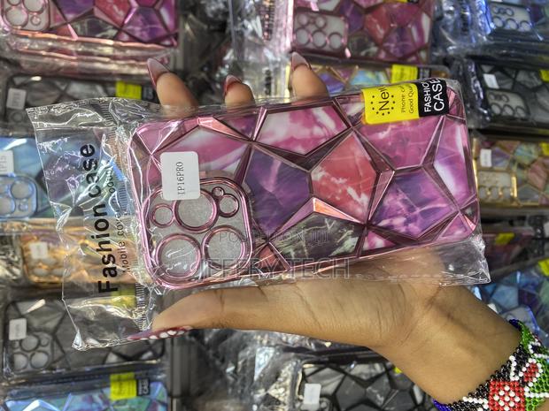 Dizoro Diamond Cut Case for iPhone 16 Pro Geometric Marble Design Case - thumbnail 3