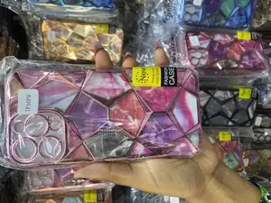 Bwesee Diamond Cut Case for iPhone 16 Pro Max Geometric Marble Design