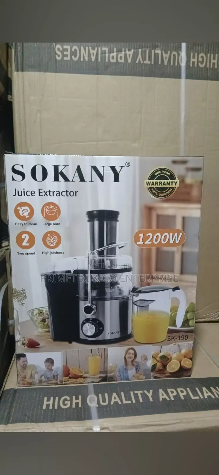 Sokany Juicer Extractor 1200w