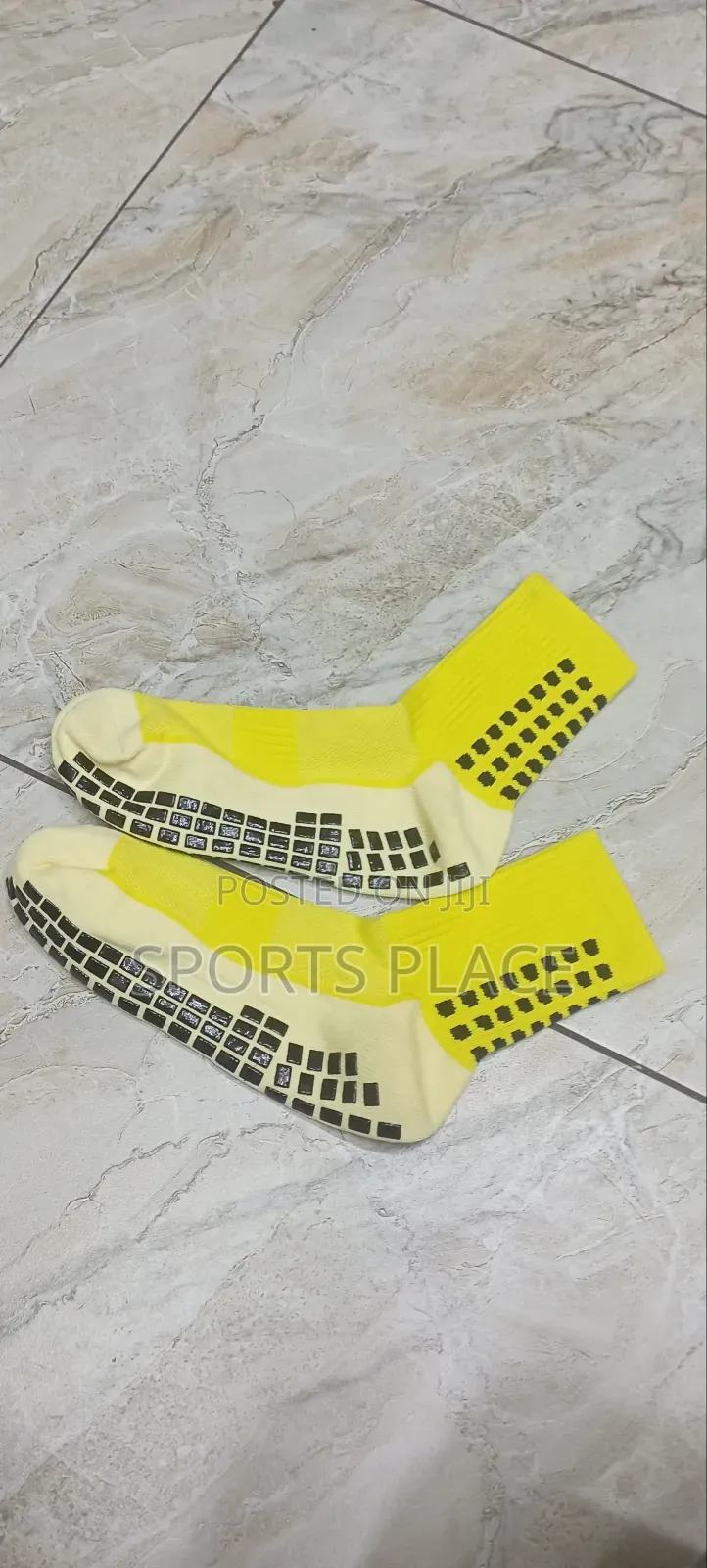 Yellow Outdoor Grip Socks Football