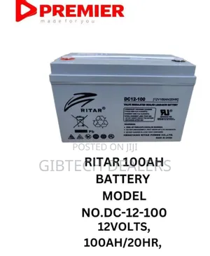 Ritar 100ah Battery 100ah/20hr