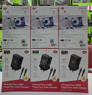 Itel 3 Port Gan Laptop//Phones Charger 65watts