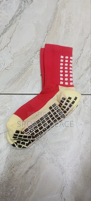 Red Football Grip Socks