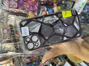 Nifuice Diamond Cut Case for iPhone 15 Geometric Marble Design