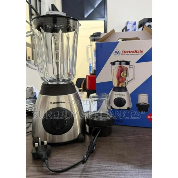 Glass Blender,Electromate 2 in 1 Blender With Glass Jar -