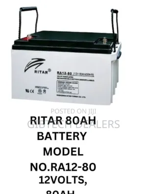 Ritar 80ah Battery 12 Volts 80ah/20ah