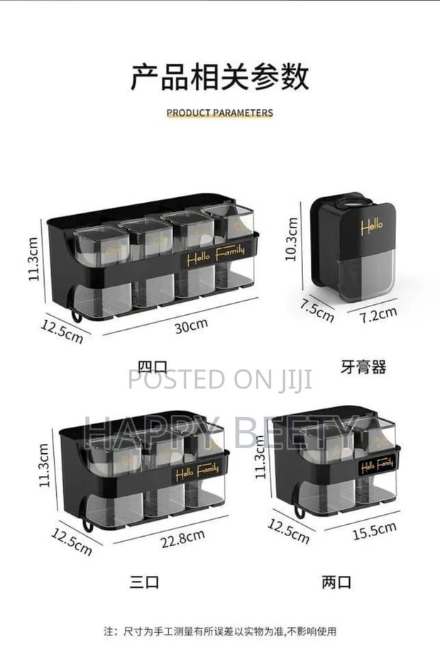 *Toothbrush Holder /Toothpaste Dispenser With 4 Cups* - thumbnail 3