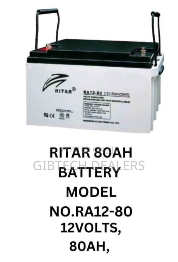 Ritar Deep Cycle Battery 80ah/20hr 12v