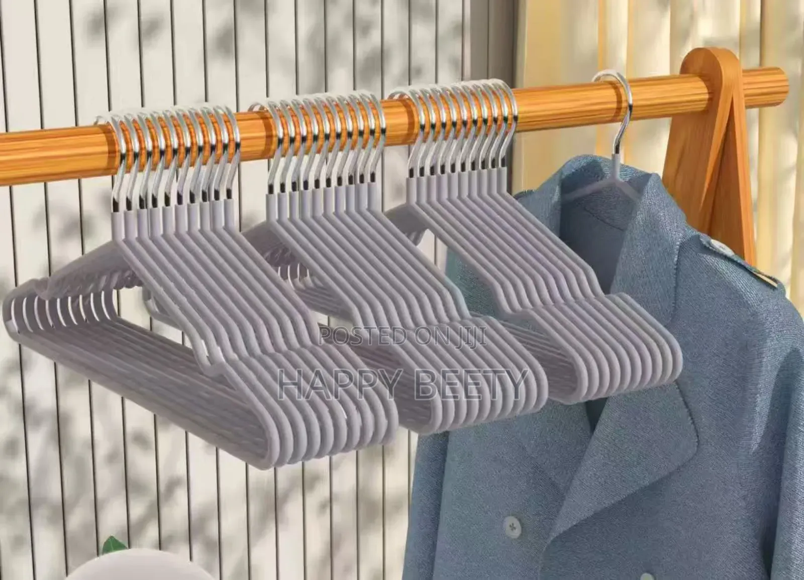 10pcs Clothes Hangers With Antislip Stainless Steel Hook.L