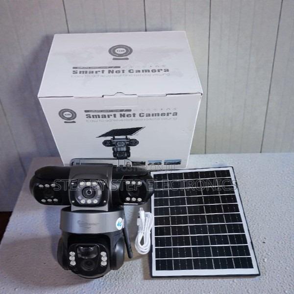 V380 Pro 4g PTZ 12mp Triple Lens Solar CCTV With Enhanced Night Vision