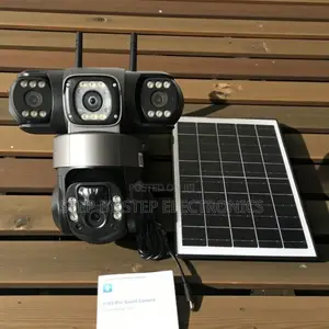 V380 Pro 12mp 4g Triple Lens PTZ Solar Camera With 8x Zoom and Alerts
