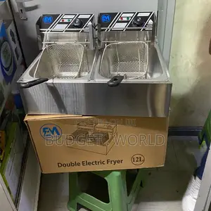 Ouble Tank 6l+6l Stainless Commercial Double Deep Fryer