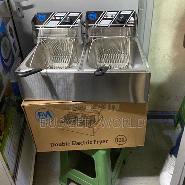 Ouble Tank 6l+6l Stainless Commercial Double Deep Fryer