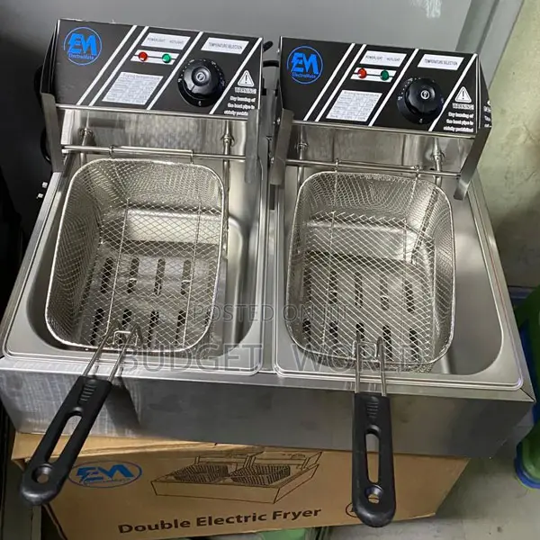 Adjustable Temperature Control Double Tank 6l+6l Stainless Deep Fryer