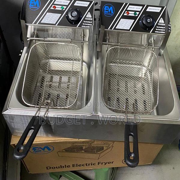 Stainless Steel Oil Pan and Exteriors 6l+6l Double Deep Fryer