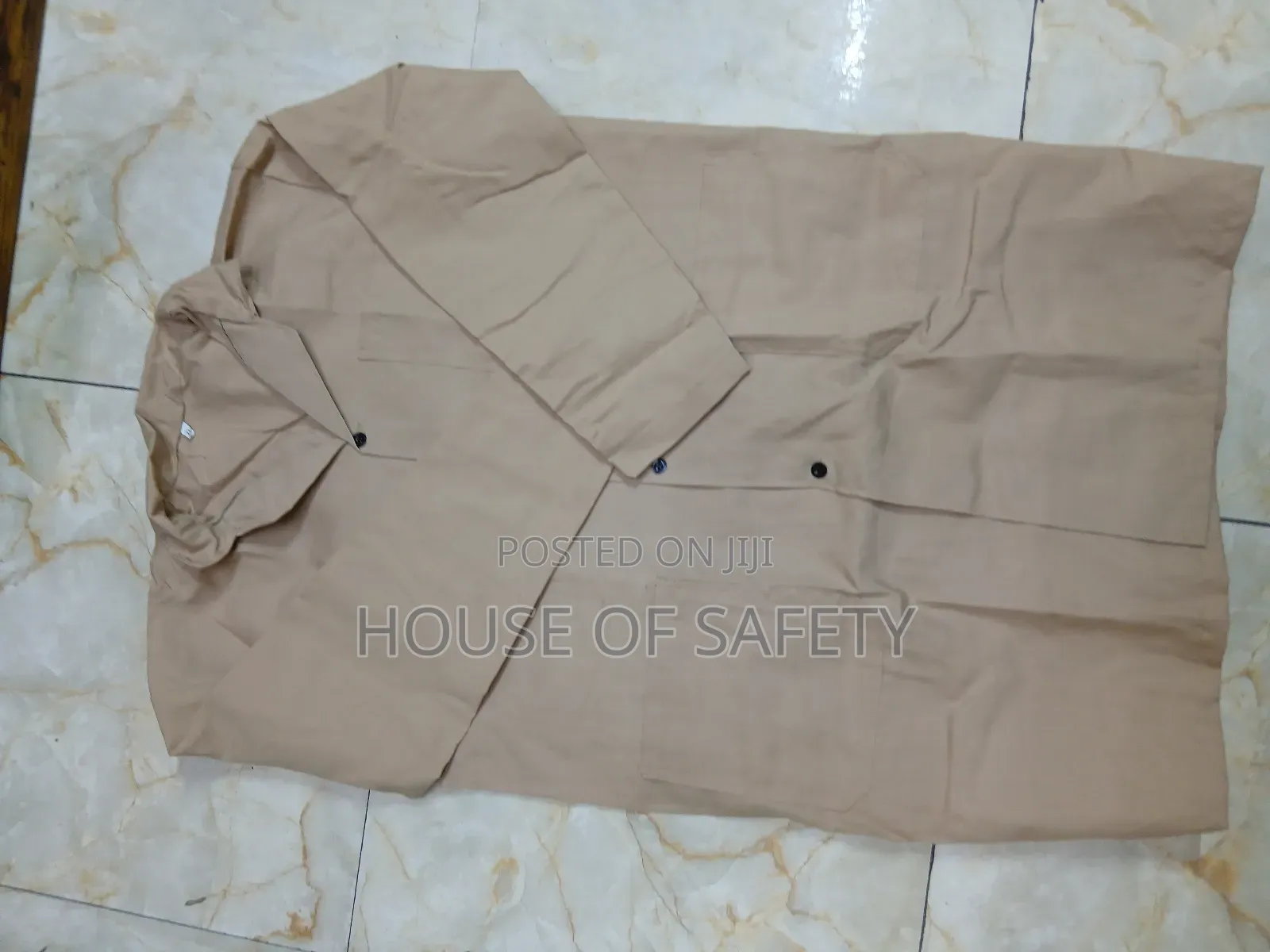 Woven Cotton Dust Coats in Beige