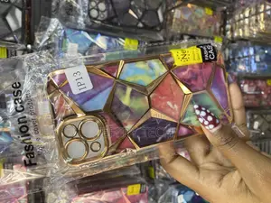 Ciawio Geometric Diamond Shape Cover Plated Chrome for iPhone 13