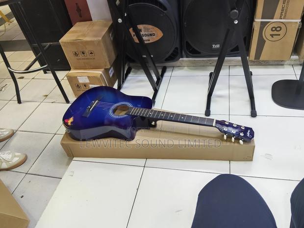 Blue Semi Acoustic Guitar 38 - main view