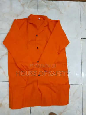 Orange Dust Coat Made From Tear Resist Fabric