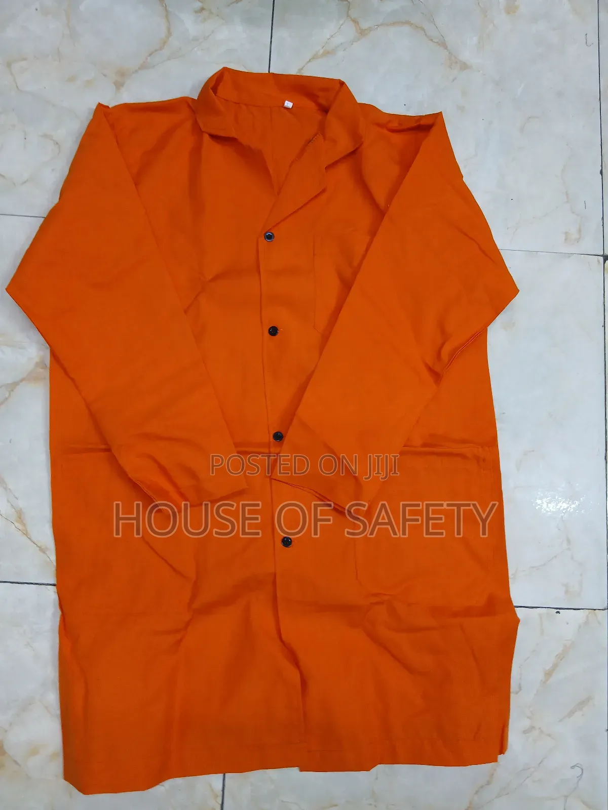 Orange Dust Coat Made From Tear Resist Fabric