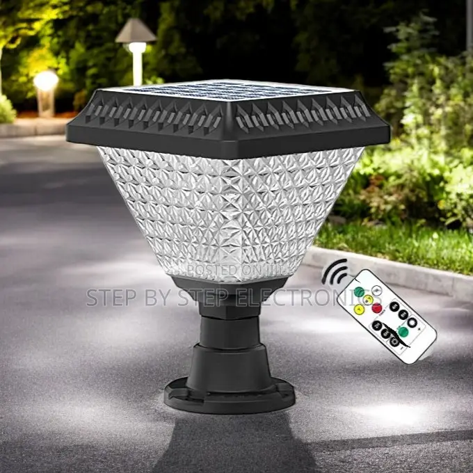 Dusk to Dawn Solar Pillar Light RGB Modes Waterproof Garden Lamp