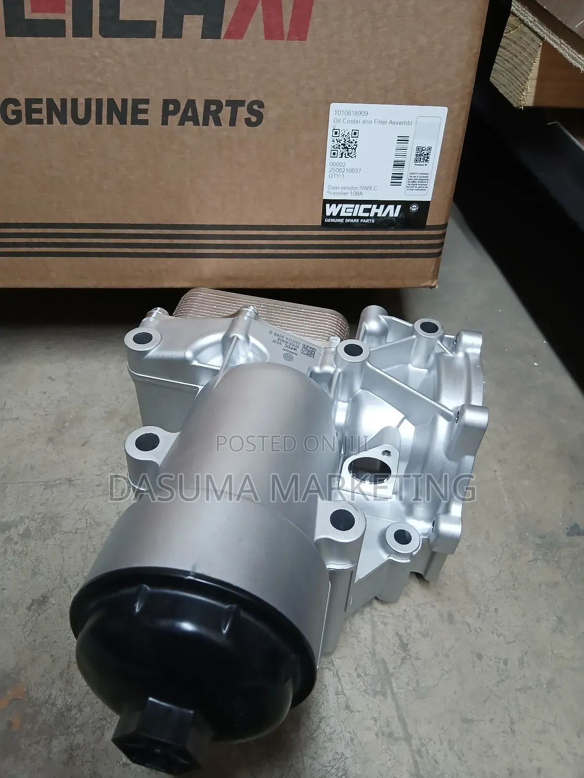 Weichai Oil Cooler and Filter Assembly 