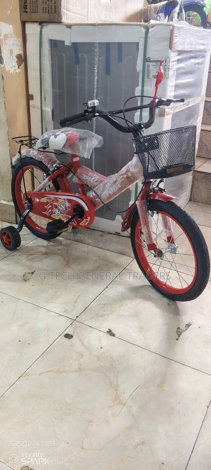 Size 16 Multicolored Kids Bike Suitable For Kids Age(4yrs-8)