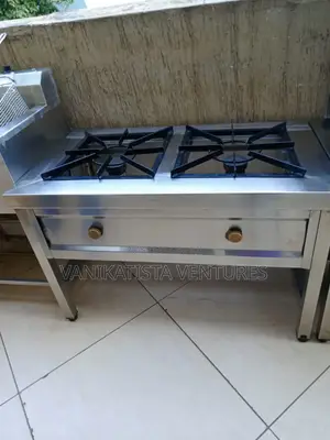 Stainless Steel Two Burner Gas Jiko