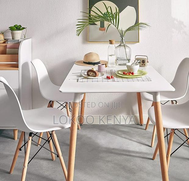 Dining Chair; Nordic Armless Non Padded Modern Eames Dining Chair - thumbnail 3