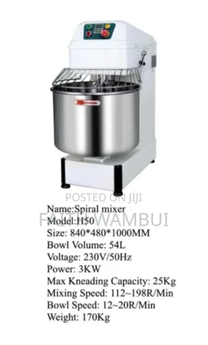 54 Litres Spiral Mixer/Premier 54 Litres Spiral Mixer